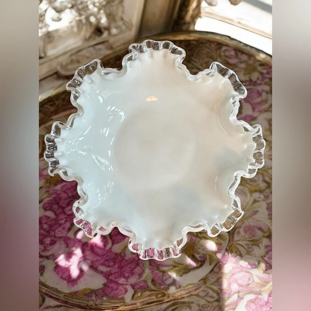 Vintage Fenton Silver Crest 8